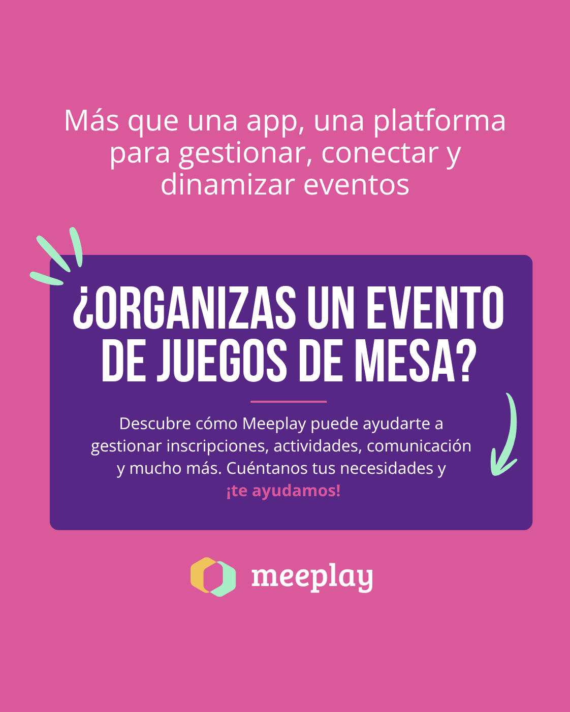 Meeplay, mas que una app: una plataforma para gestionar, conectar y dinamizar eventos de juegos de mesa