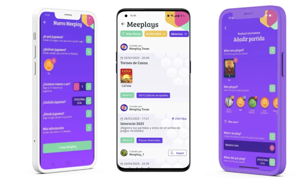 Qué puedes hacer con Meeplay: la app para jugadores, asociaciones, editoriales y tiendas de juegos de mesa